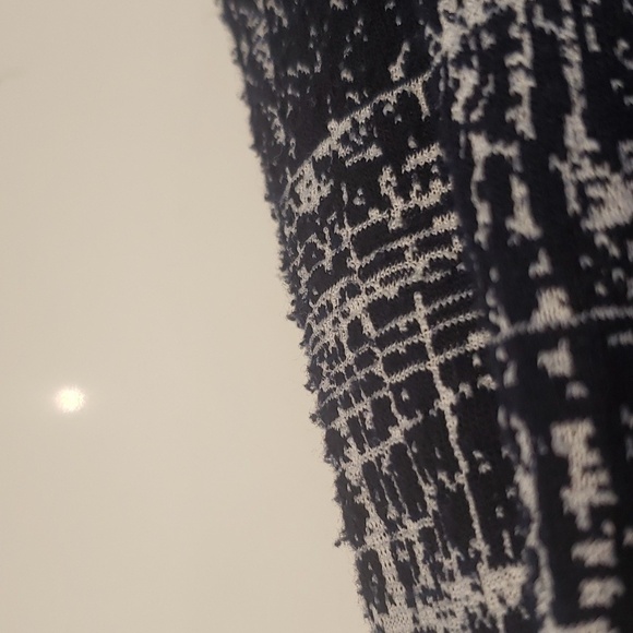 Natalia 56 Black White Top Womens Box Front Pockets 3/4 Sleeve Size Cotton Large - Picture 14 of 14